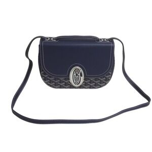 GOYARD Sac shoulder bag handbag leather Navy Blue